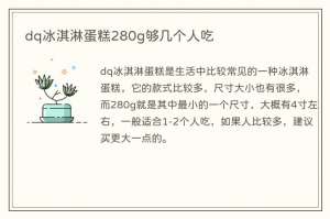 dq冰淇淋蛋糕280g够几个人吃